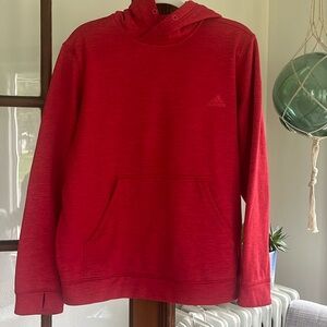 Red Adidas Hooded sweatshirt